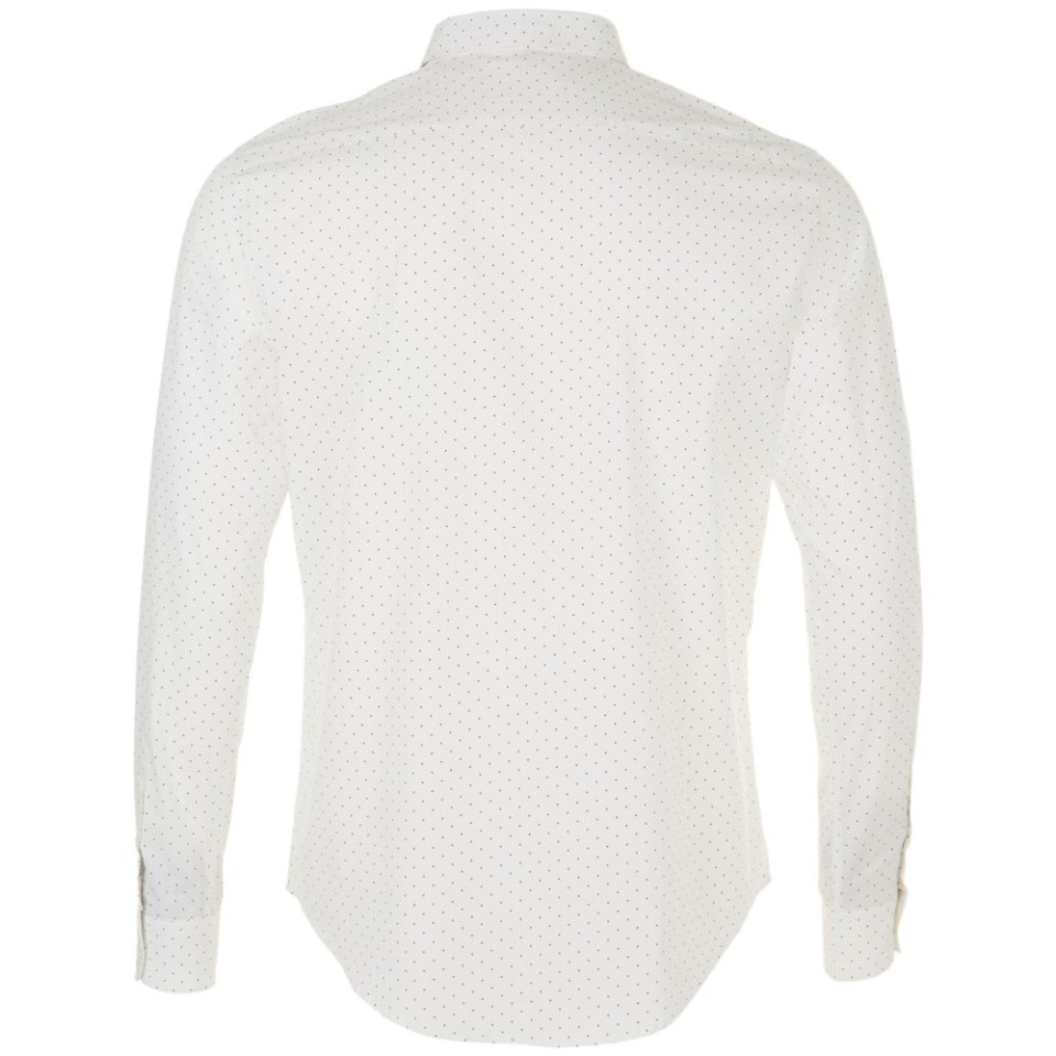 Рубашка мужская Becker Men, белая с темно-синим, 3XL