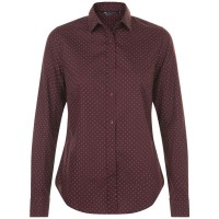 Рубашка женская Becker Women, бордовая с белым, XL