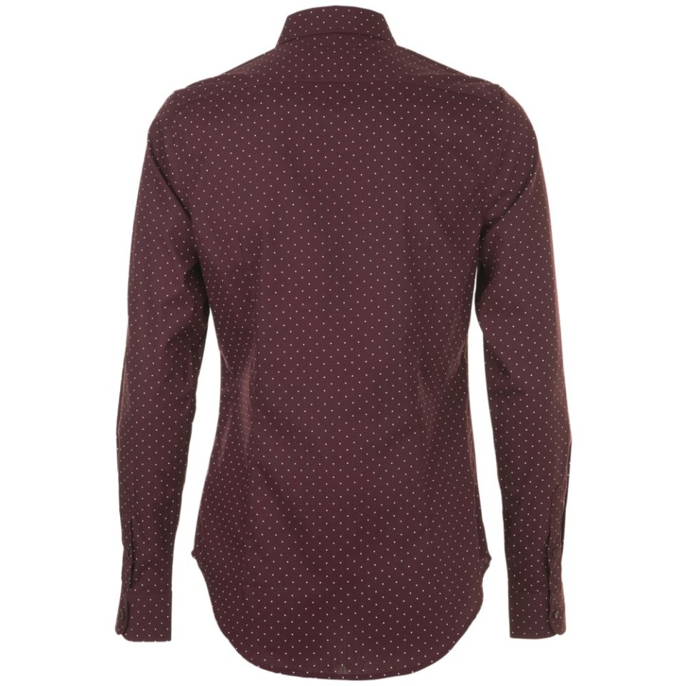 Рубашка женская Becker Women, бордовая с белым, L