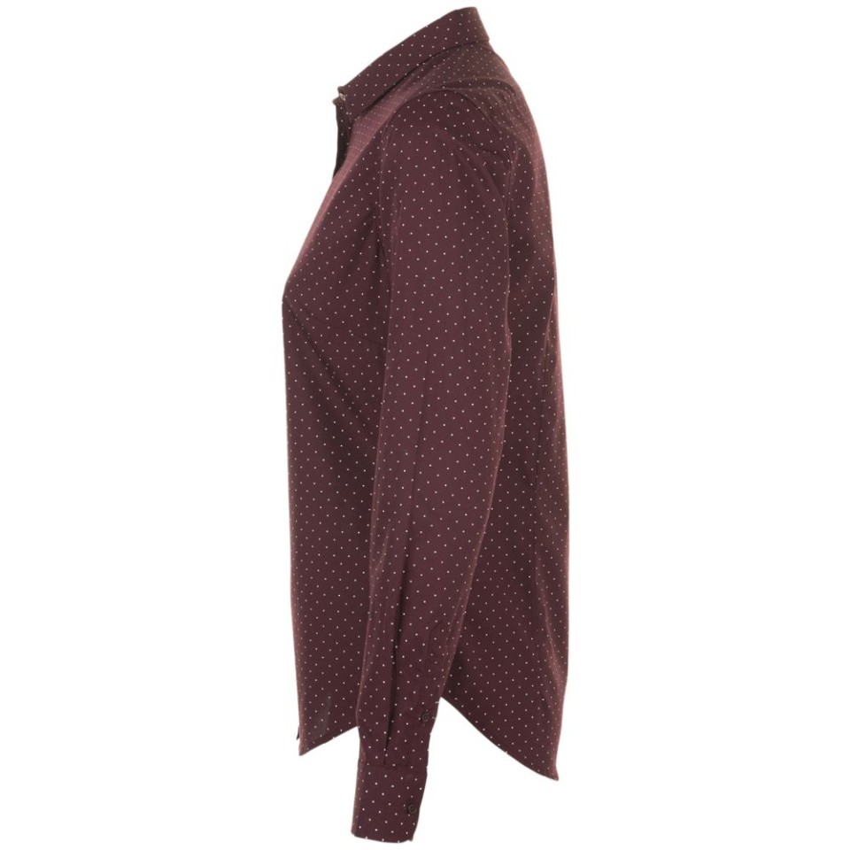 Рубашка женская Becker Women, бордовая с белым, L