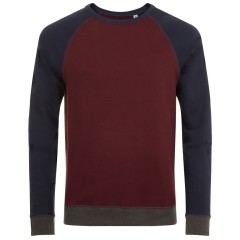 Толстовка унисекс Sandro бордовый/темно-синий, XXL