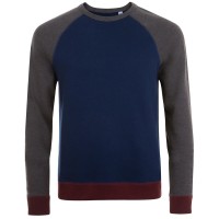 Толстовка унисекс Sandro темно-синий/черный меланж, 3XL