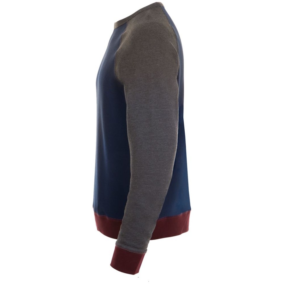 Толстовка унисекс Sandro темно-синий/черный меланж, 3XL