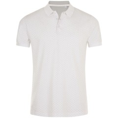 Рубашка поло мужская Brandy Men, белая с темно-синим