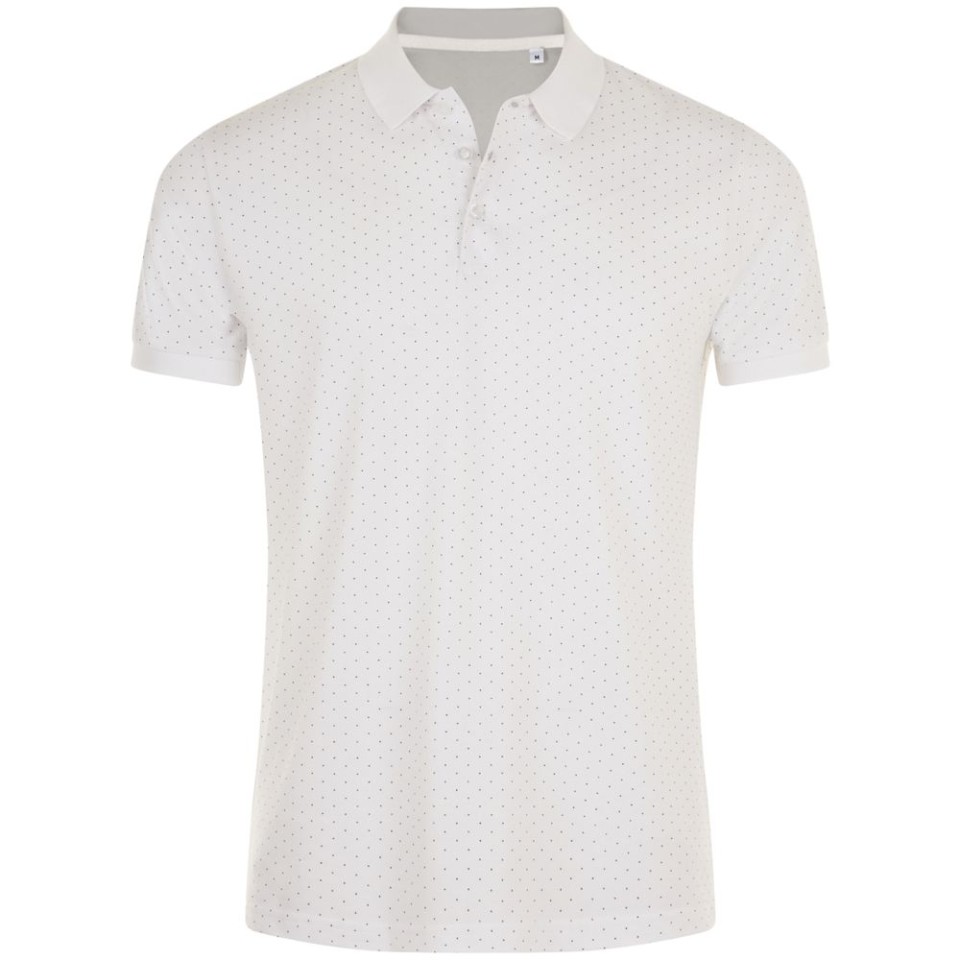 Рубашка поло мужская Brandy Men, белая с темно-синим, M