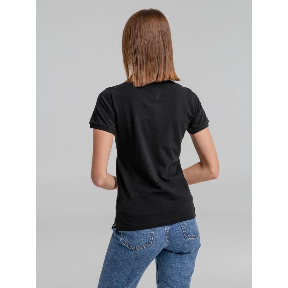 Рубашка поло женская Neptune черная, XL