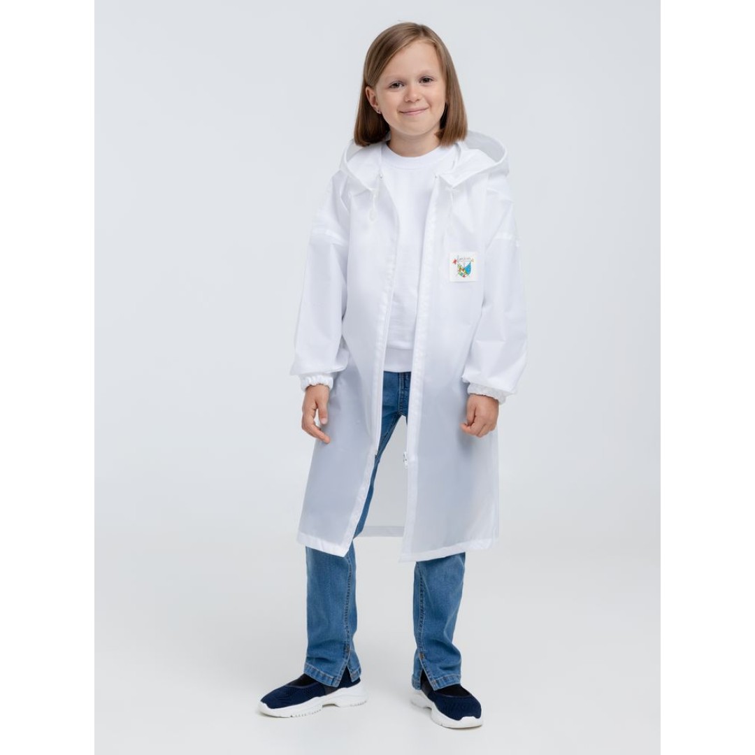 Дождевик детский Rainman Kids белый, 7-9 лет