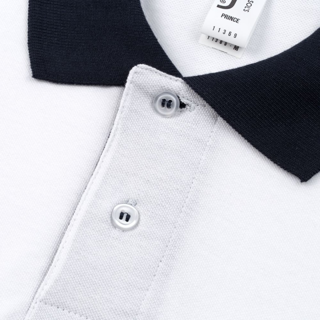 Рубашка поло Prince 190 белая с темно-синим , M