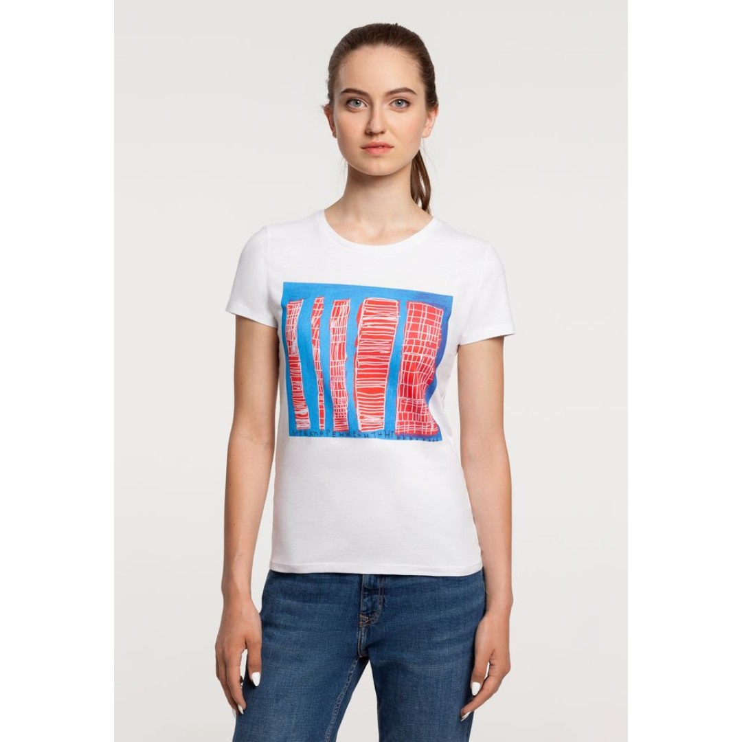 Футболка женская «Небоскребы», белая, L