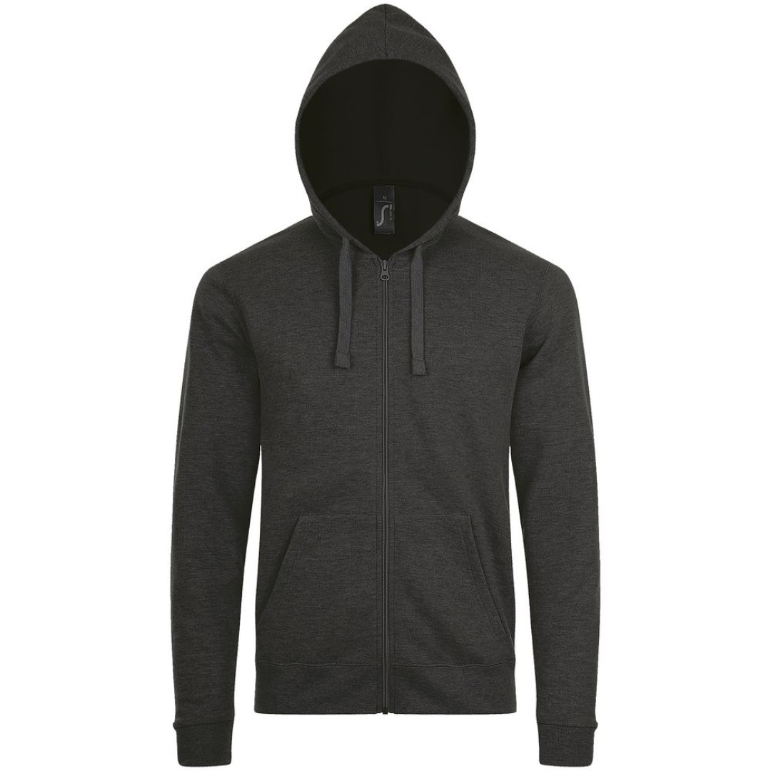 Толстовка унисекс Stone черный меланж, L