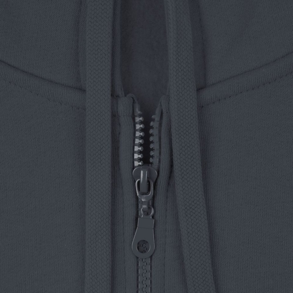 Толстовка на молнии с капюшоном Siverga Heavy 2.0, темно-серая (графит), размер L