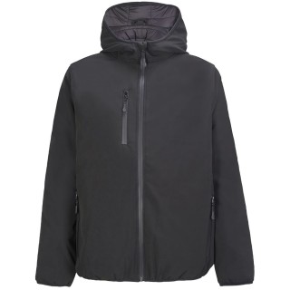 Куртка софтшелл с капюшоном мужская Falcon Men, черная, размер XXL