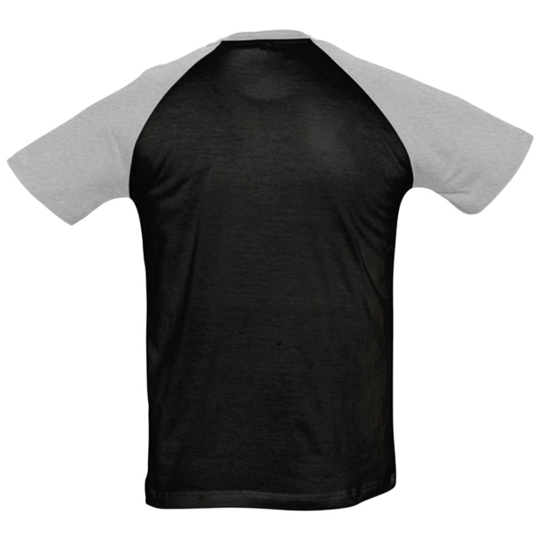 Футболка мужская двухцветная Funky 150, черная с серым меланжем, XXL