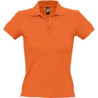 Рубашка поло женская People 210 оранжевая, S