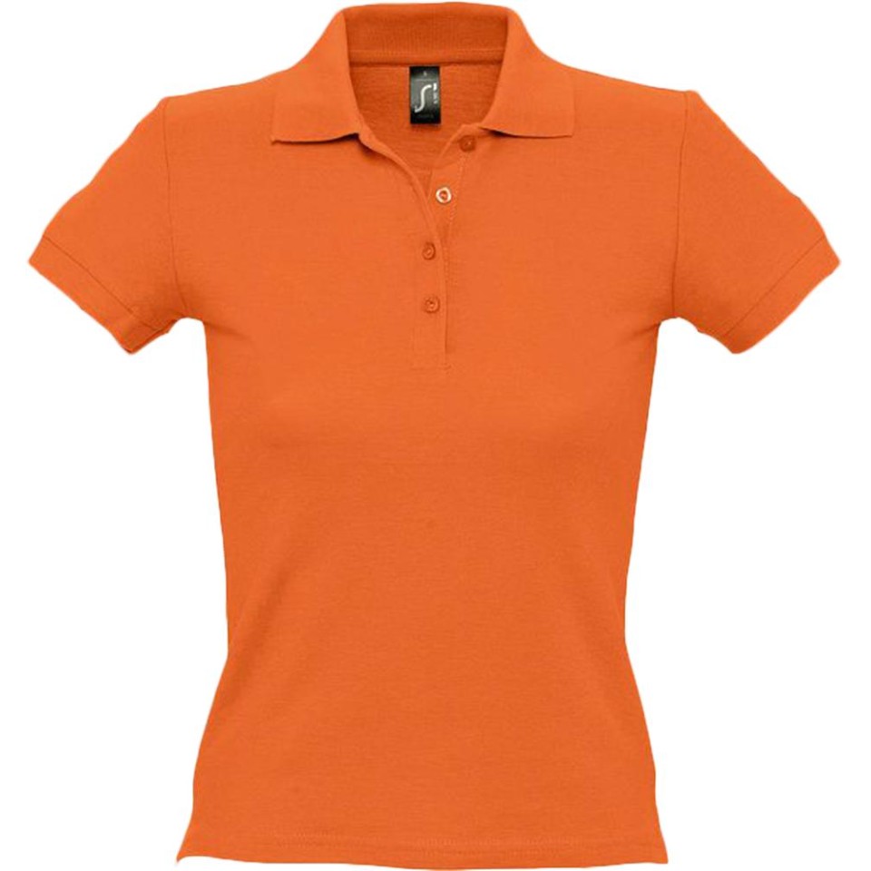 Рубашка поло женская People 210 оранжевая, S