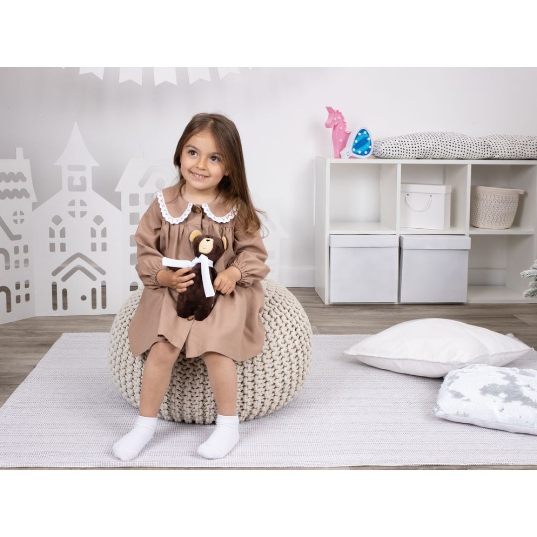 Мягкая игрушка Beastie Toys, мишка с белым шарфом