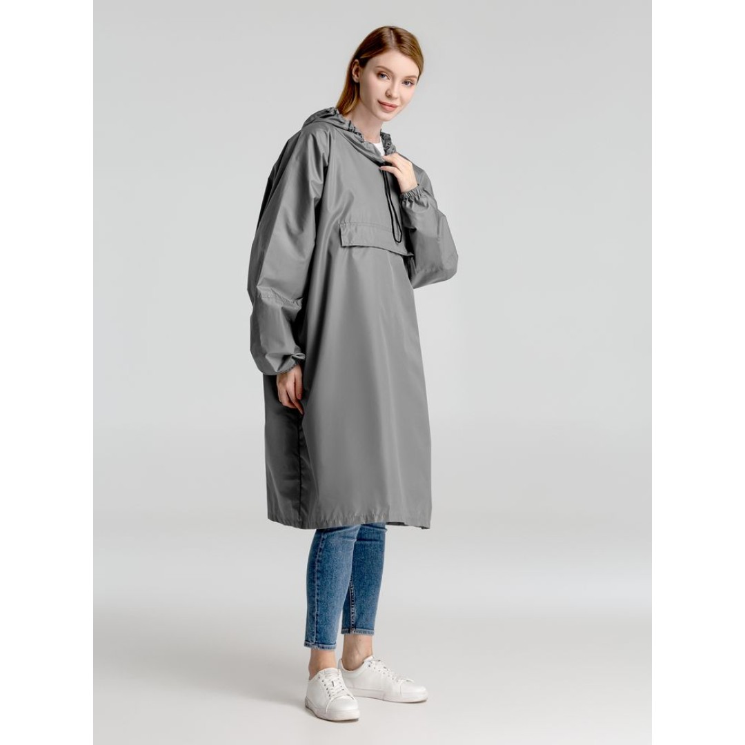 Дождевик-анорак Hard Work, серый, единый