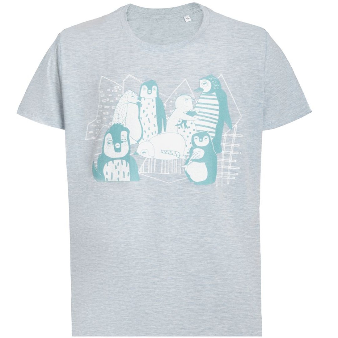 Футболка мужская приталенная Ping Win, голубой меланж, M