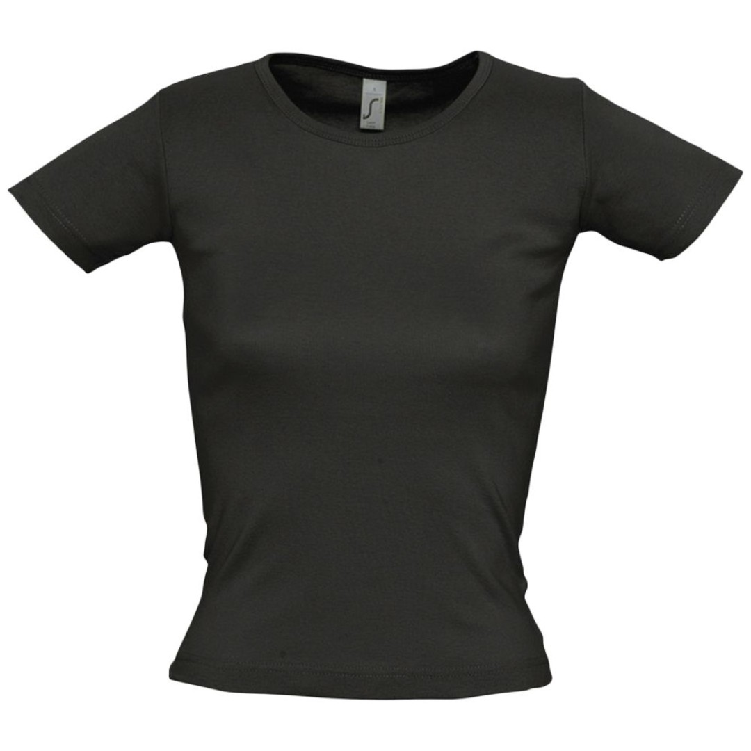 Футболка женская с круглым вырезом Lady 220 черная, XL