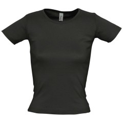 Футболка женская с круглым вырезом Lady 220 черная, XL