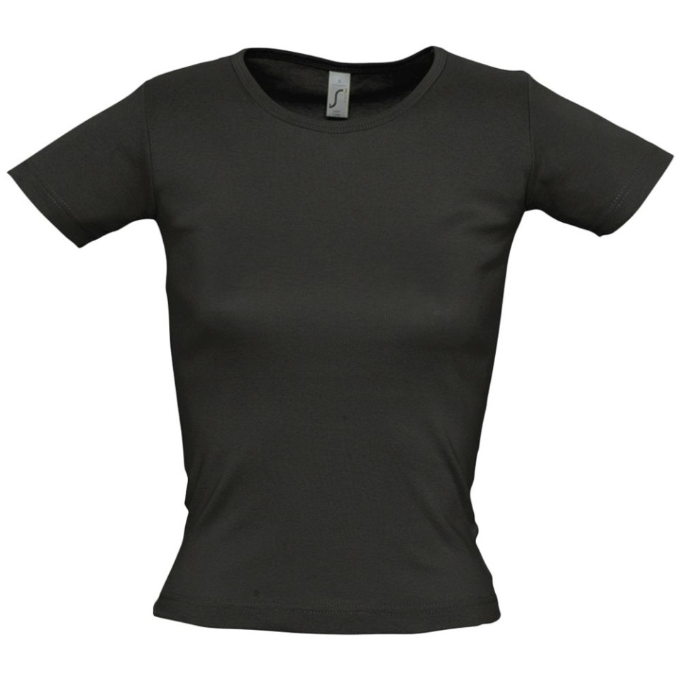 Футболка женская с круглым вырезом Lady 220 черная, XL