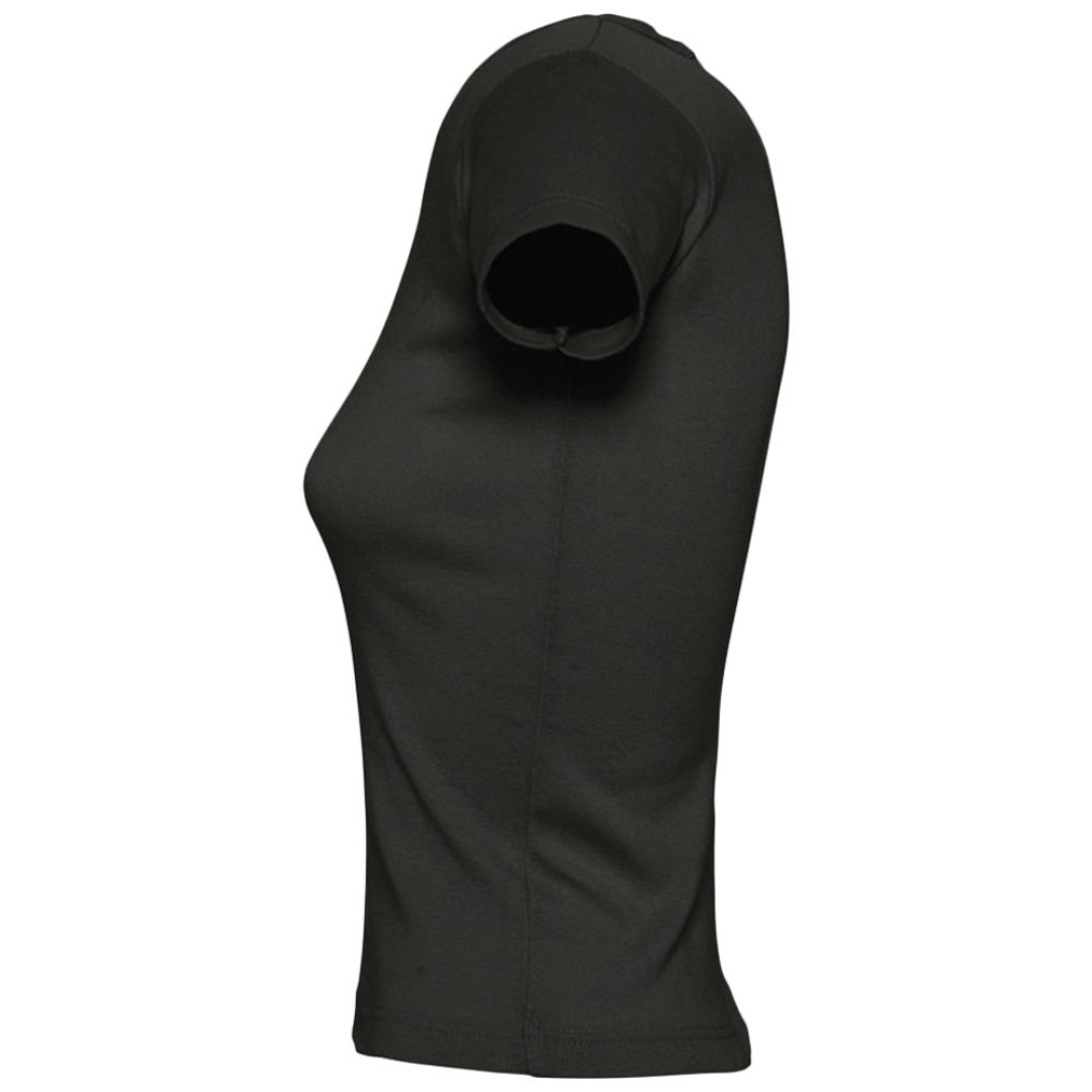 Футболка женская с круглым вырезом Lady 220 черная, XL