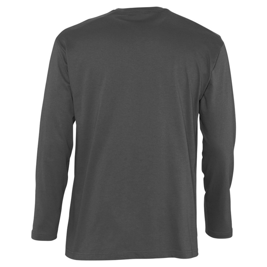 Футболка мужская с длинным рукавом Monarch 150, темно-серая, XXL