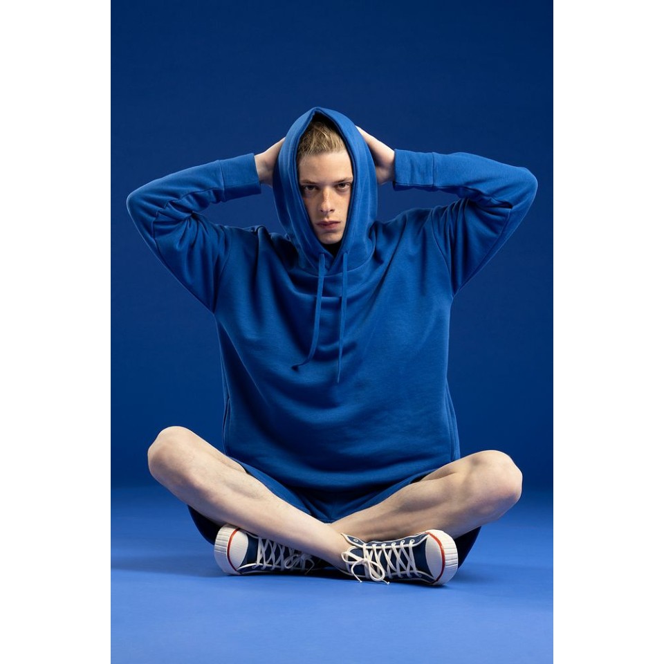 Худи унисекс H2, синее, размер XS/S