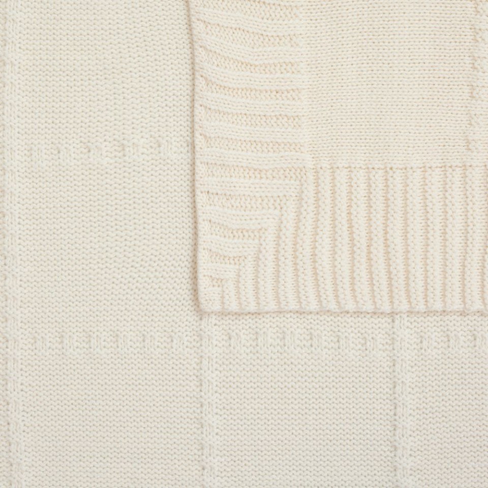 Плед Quadrisma, белый (молочный)