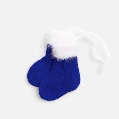 Подвеска на елку «Вьюжка», носочки, синяя