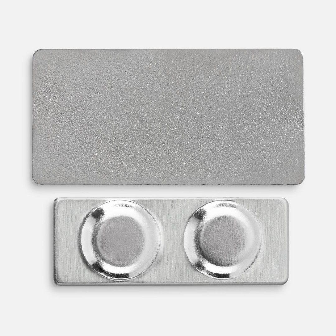 Значок Magnet Matto, серебристый глянцевый