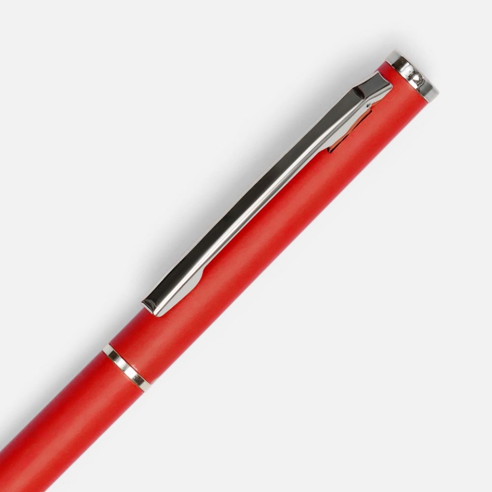 Ручка шариковая Hotel Chrome, ver.2, матовая красная