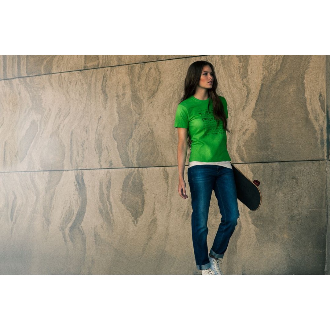 Футболка женская Heavy Lady голубая, S