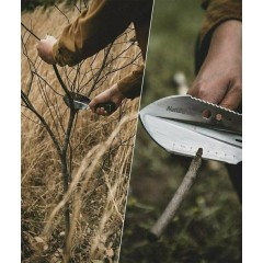 Многофункциональная ручная лопата Hike and Dig, серебристая