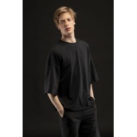 Футболка унисекс T1, черная, размер XS/S