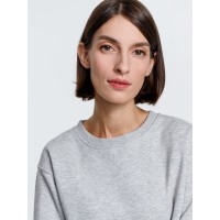 Свитшот унисекс Delta, серый меланж