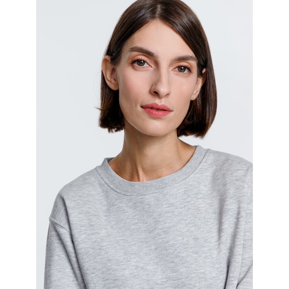 Свитшот унисекс Delta, серый меланж