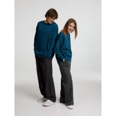 Джемпер оверсайз унисекс Stated в сумке, синий (морская волна), размер S/M