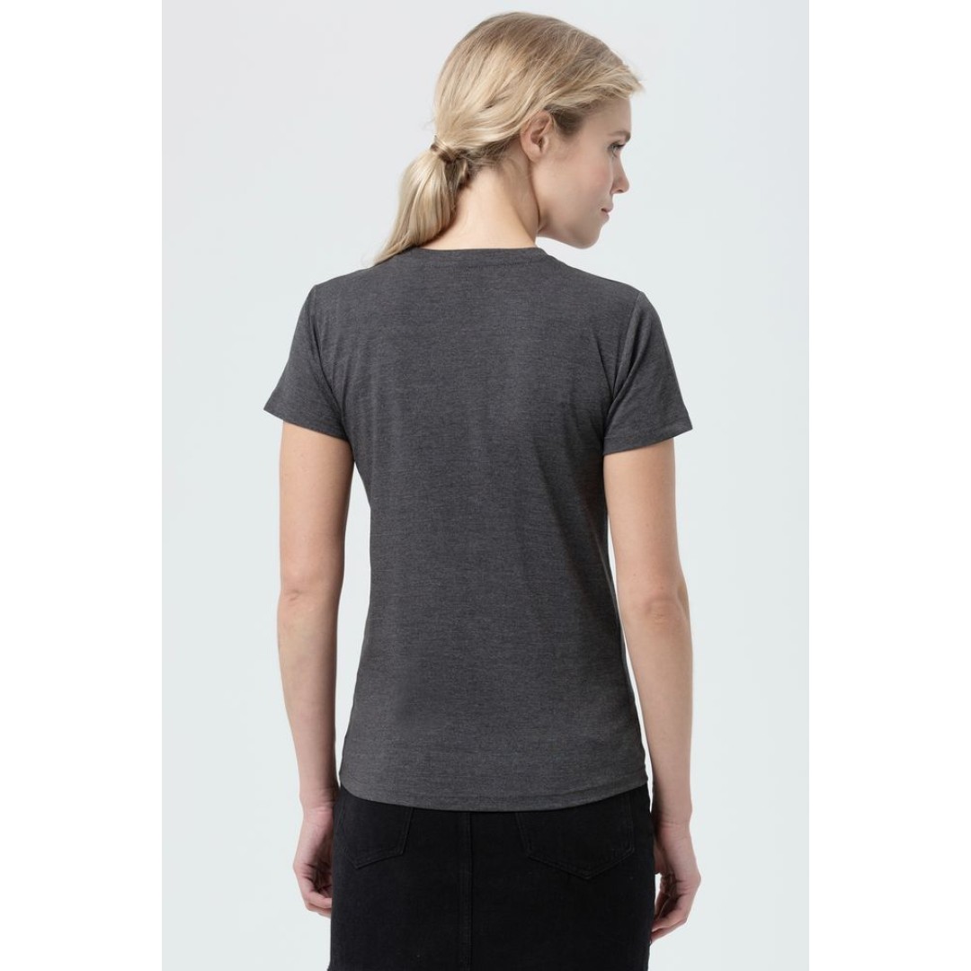 Футболка женская Regent Fit Women черный меланж, M