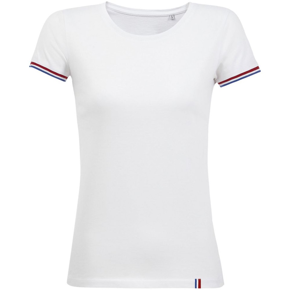 Футболка женская Rainbow Women, белая с ярко-синим, L