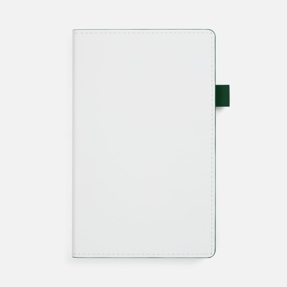 Ежедневник White Shall, недатированный, бело-зеленый