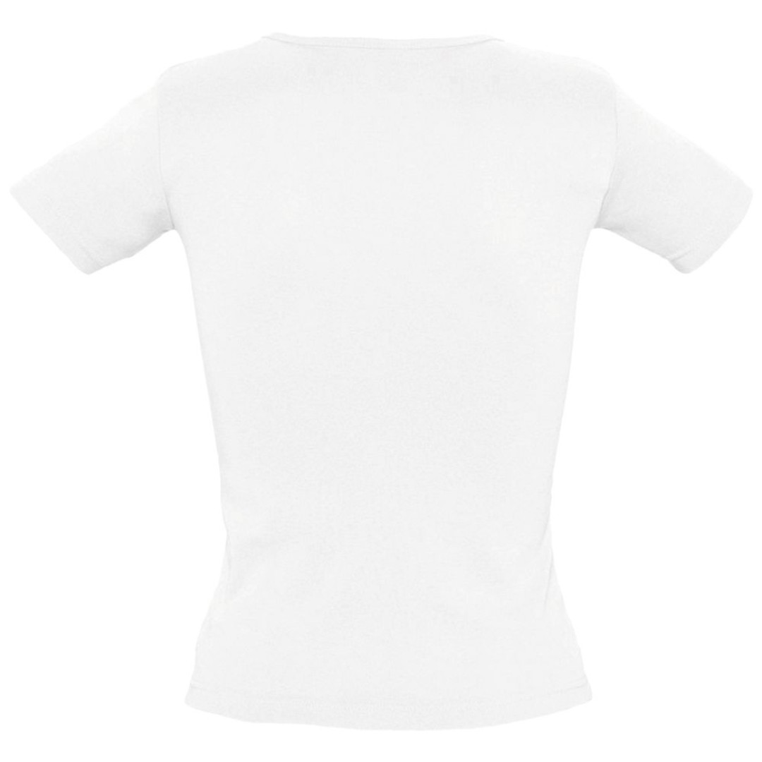 Футболка женская Lady 220 с V-обр. вырезом, белая, L