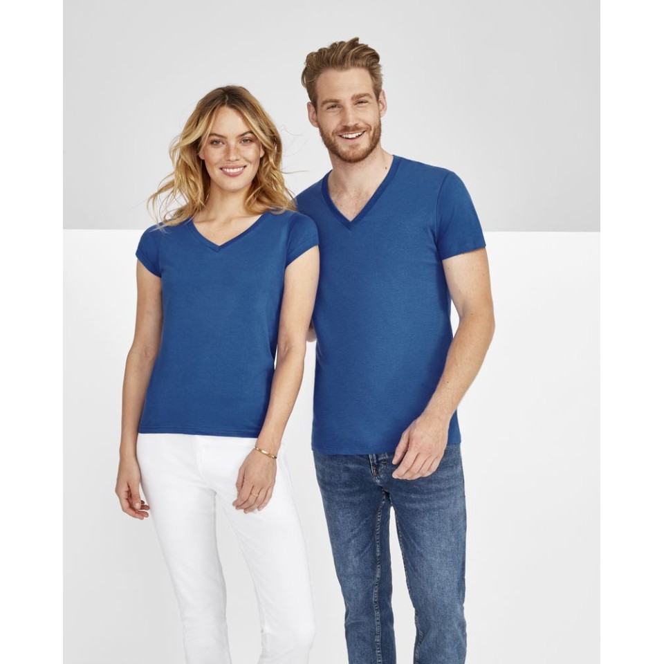 Футболка мужская с глубоким V-обр. вырезом Master 150, белая, XL