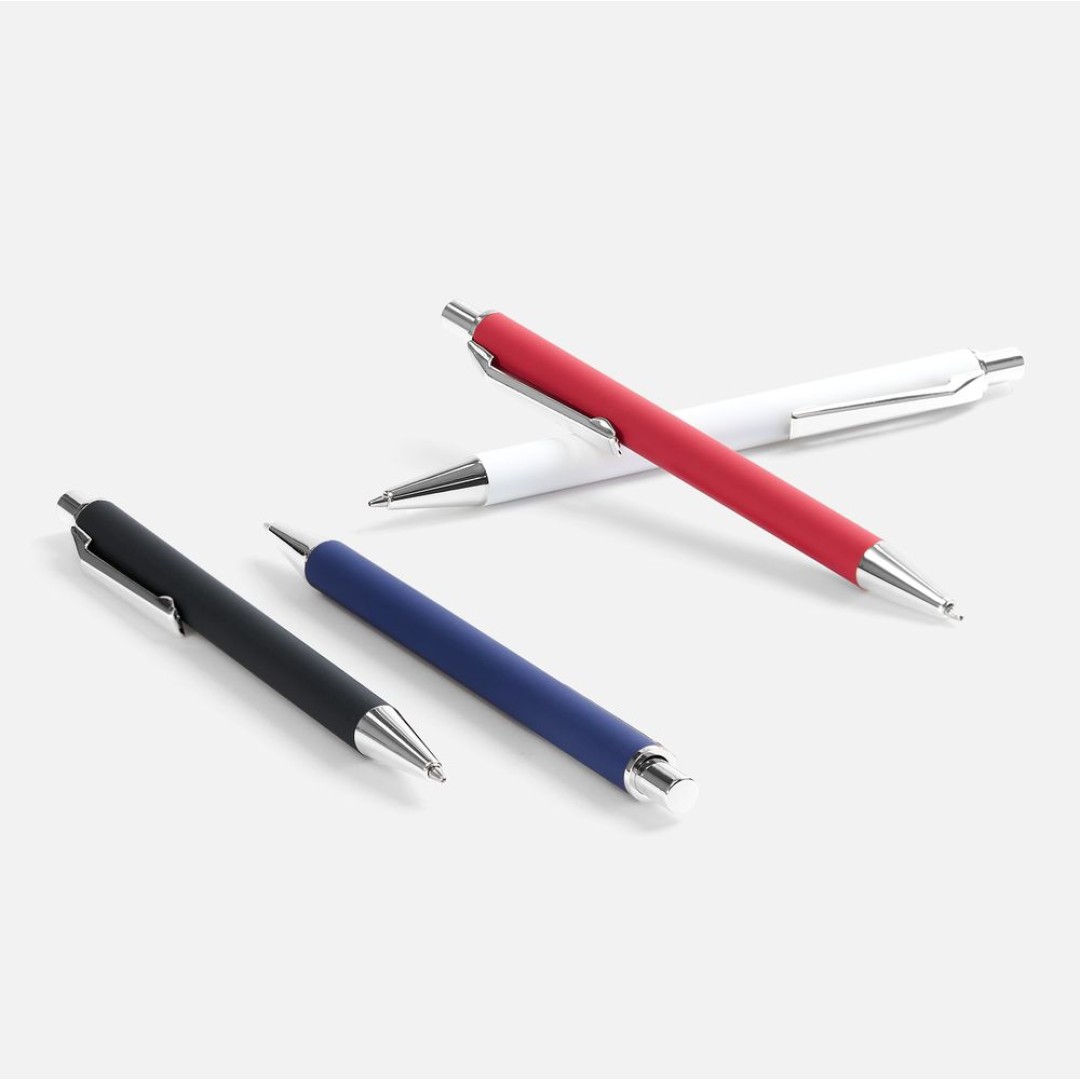 Ручка шариковая Lobby Soft Touch Chrome, синяя