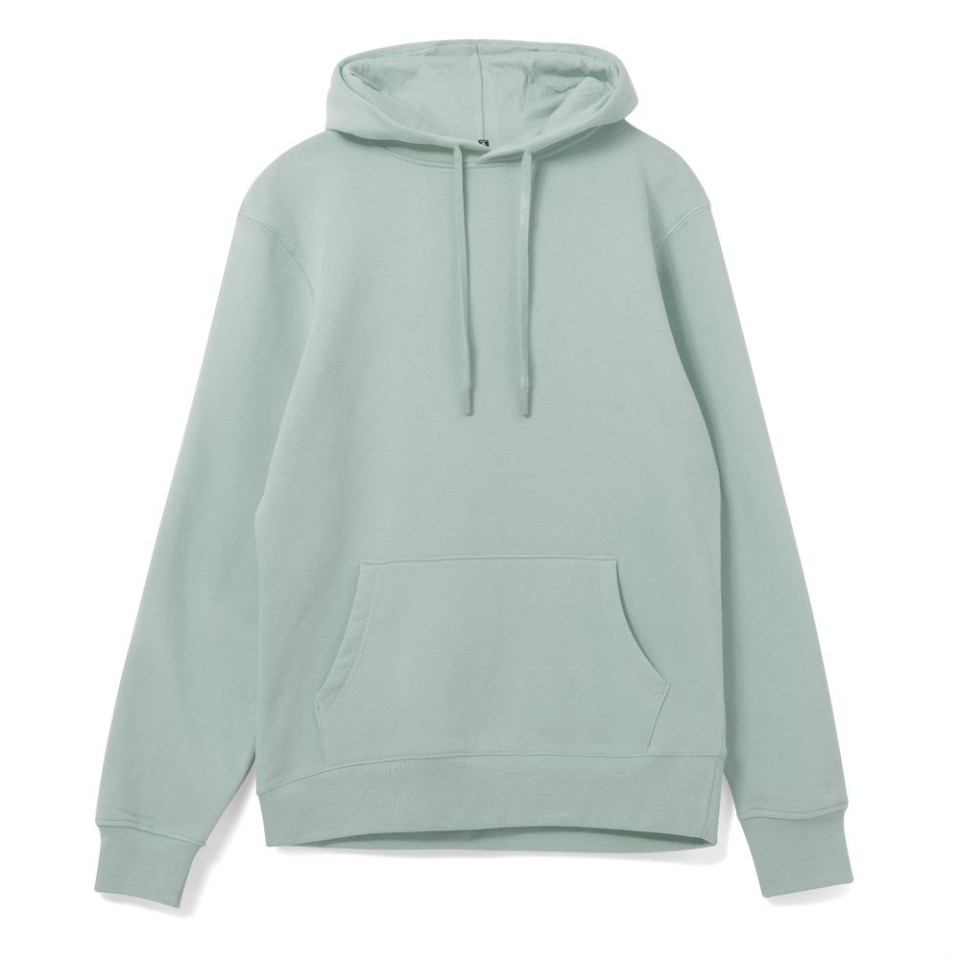 Толстовка с капюшоном унисекс Hoodie, серо-зеленая, S