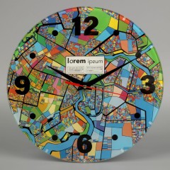 Часы стеклянные на заказ Time Wheel