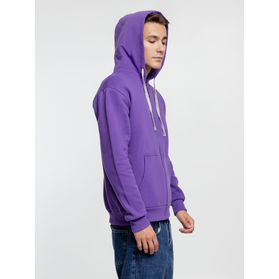 Толстовка на молнии с капюшоном Siverga Heavy, фиолетовая, размер XS