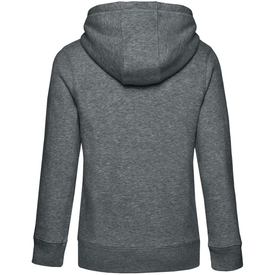 Толстовка с капюшоном женская Queen, темно-серый меланж, S