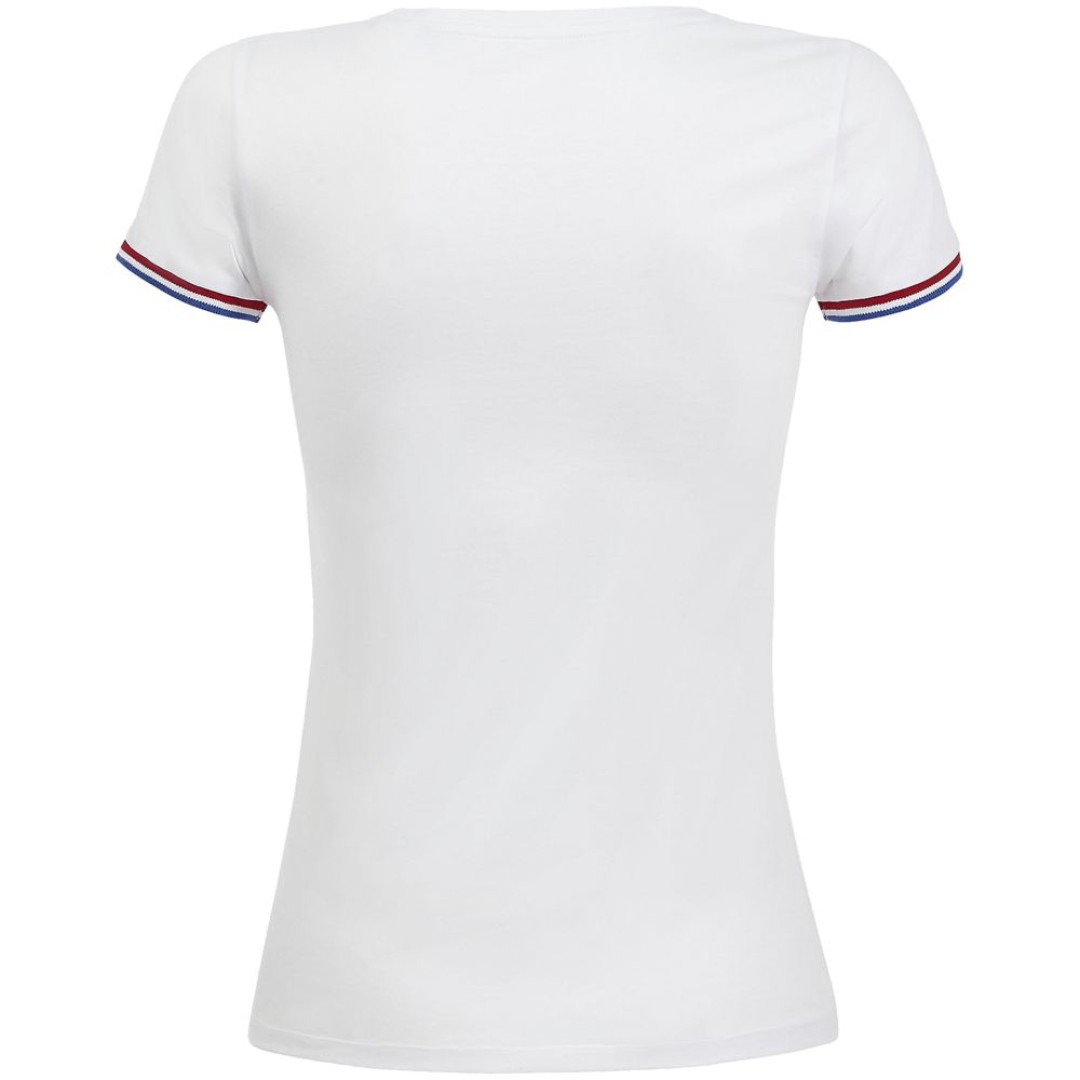 Футболка женская Rainbow Women, белая с ярко-синим, XL