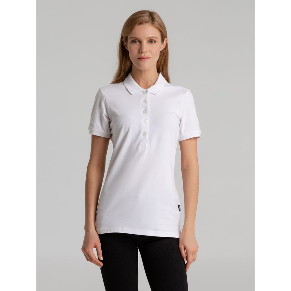 Рубашка поло женская Sunset белая, XXL